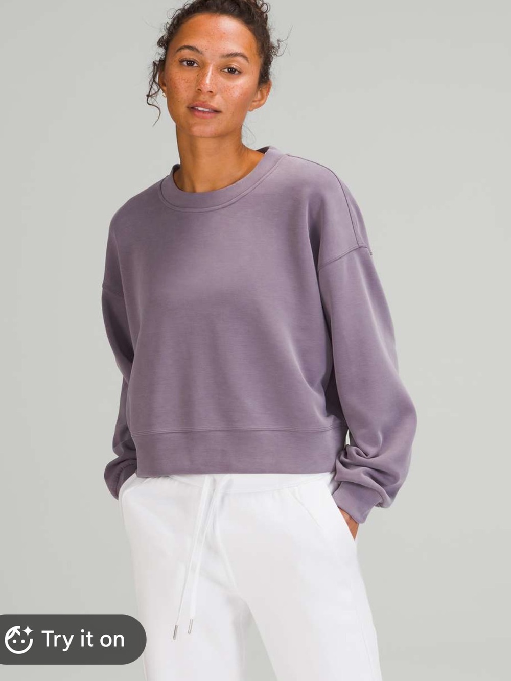 Lululemon Perfectly Oversized Cropped Crew Softstreme